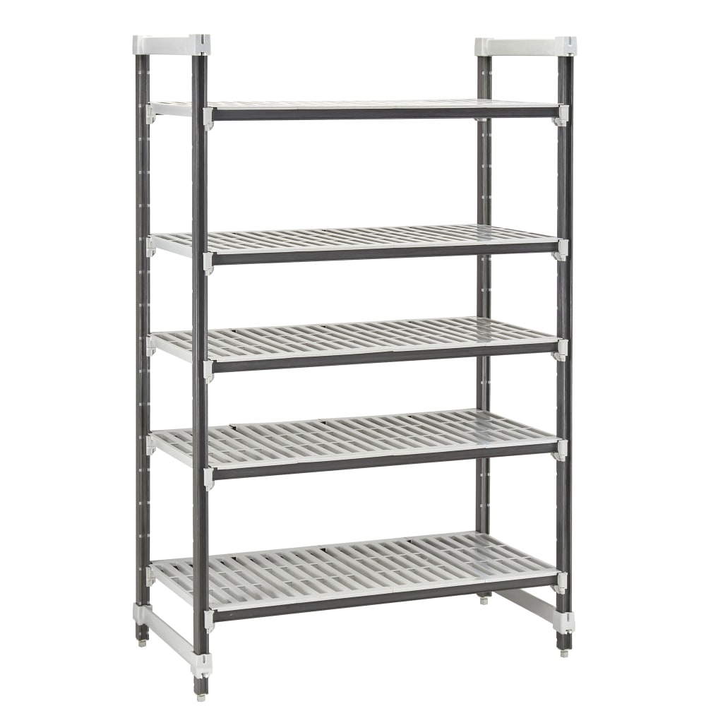 Cambro EXU246084V5480 60" NSF 5-Tier Polymer Shelf Kit - Camshelving® Elements XTRA, 24"W, 84"H