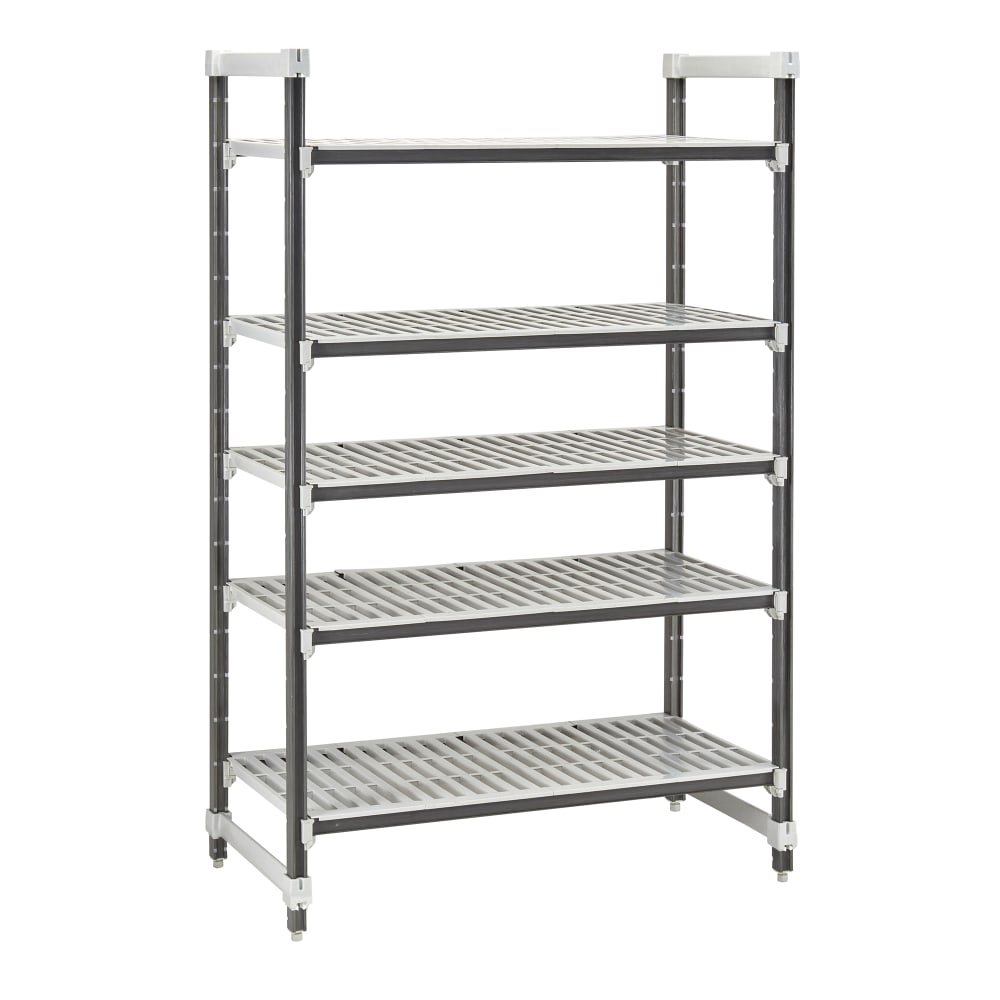Cambro EXU247284V5480 72" NSF 5-Tier Polymer Shelf Kit - Camshelving® Elements XTRA, 24"W, 84"H