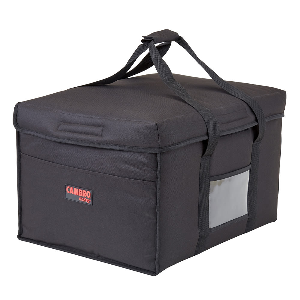 Cambro GBD181412110 GoBag® Jumbo Food Delivery Bag - 18" x 14" x 12", Nylon, Black