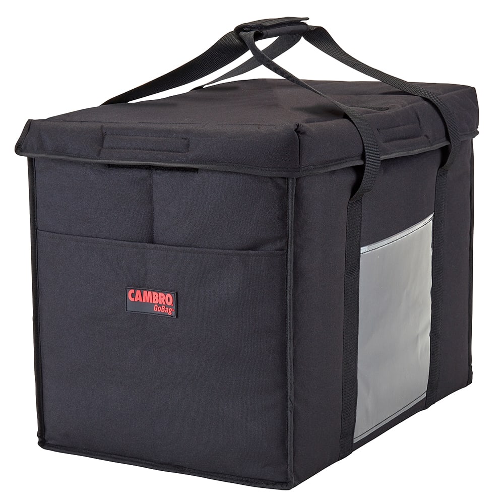 Cambro GBD211417110 GoBag™ Food Delivery Bag - 21" x 14" x 17", Nylon, Black