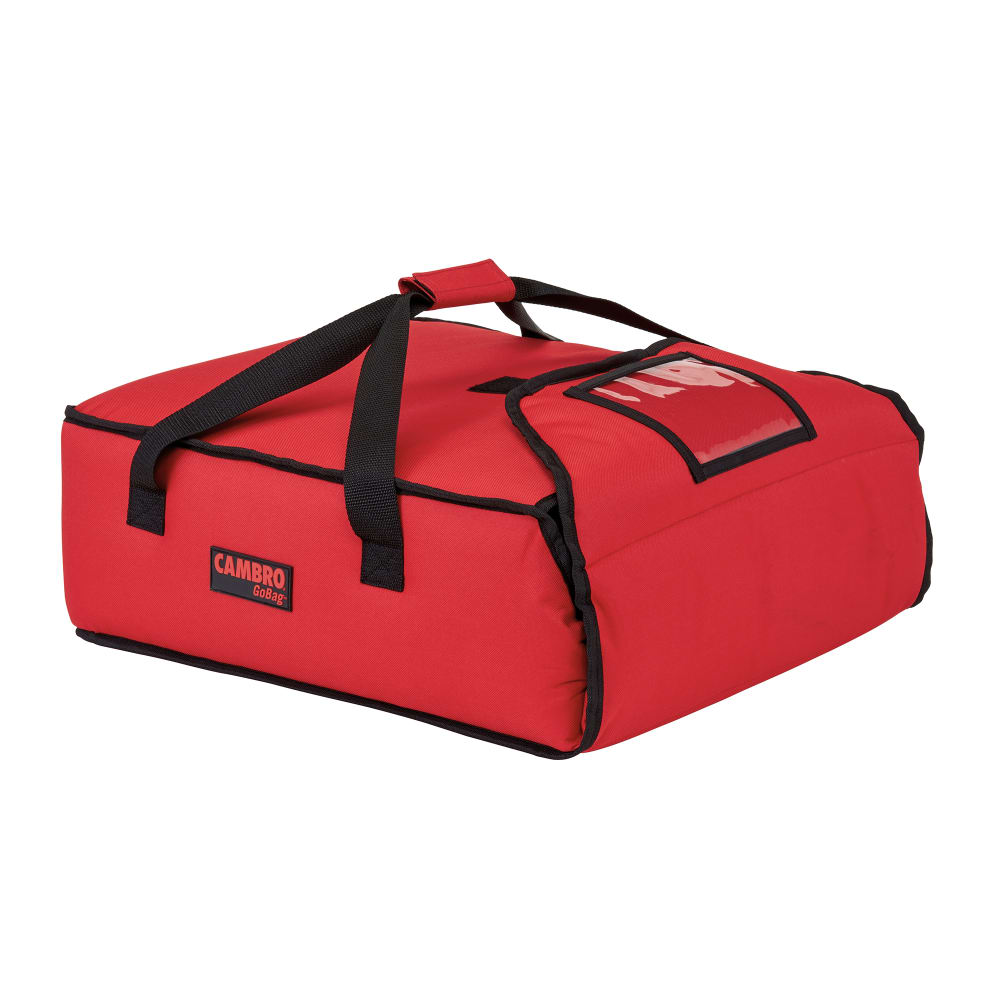 Cambro GBP216521 GoBag™ Pizza Delivery Bag - 16 1/2" x 18" x 6 1/2", Nylon, Red