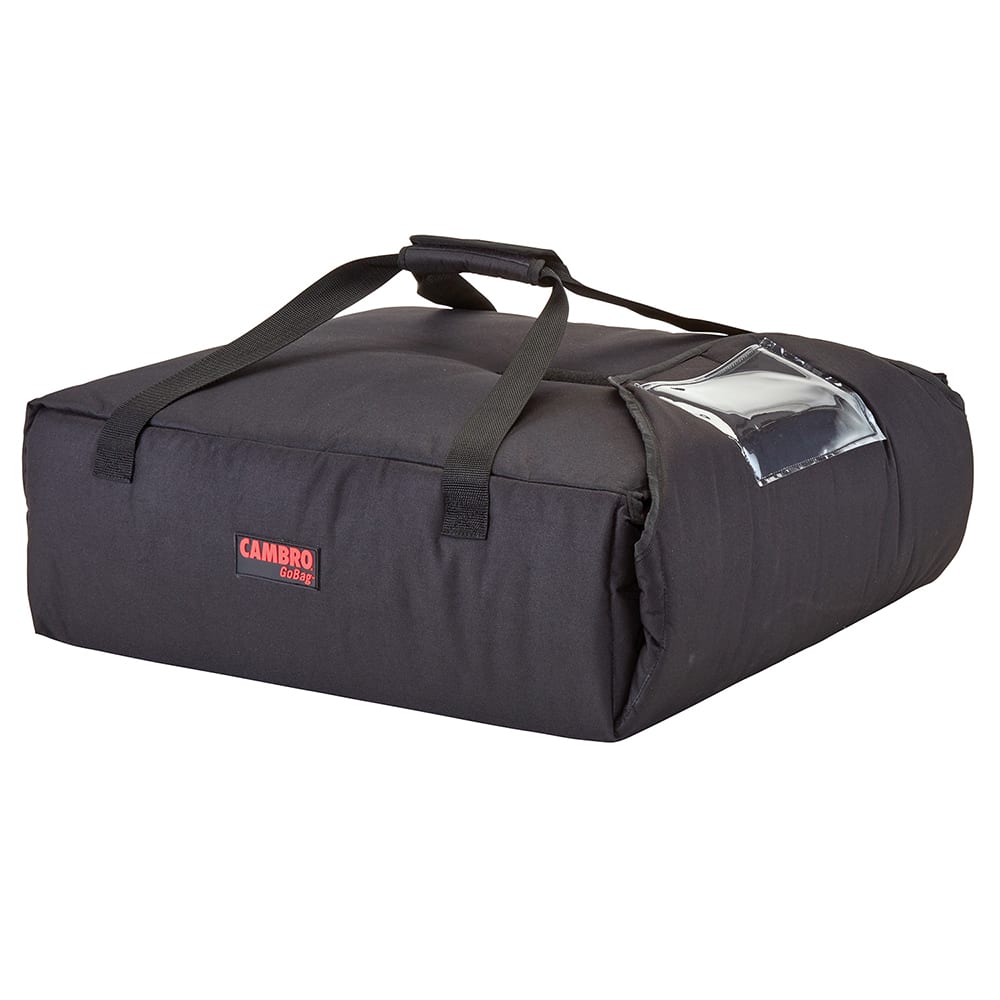 Cambro GBP220110 GoBag® Pizza Delivery Bag - 20 3/4" x 21 3/4" x 6 1/2", Nylon, Black
