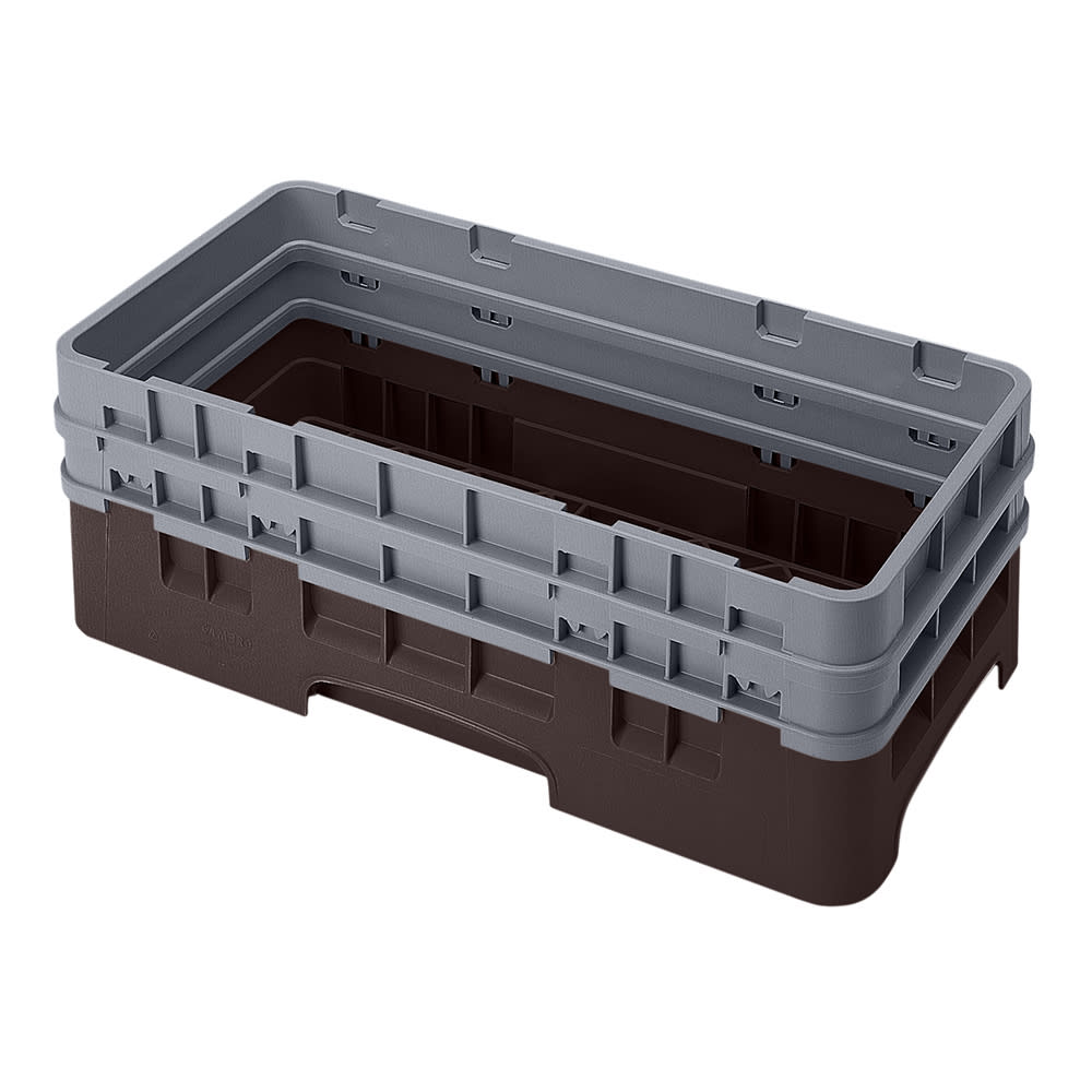 Cambro HBR578167 Camrack Base Rack - (2)Extenders, Half-Size, Brown