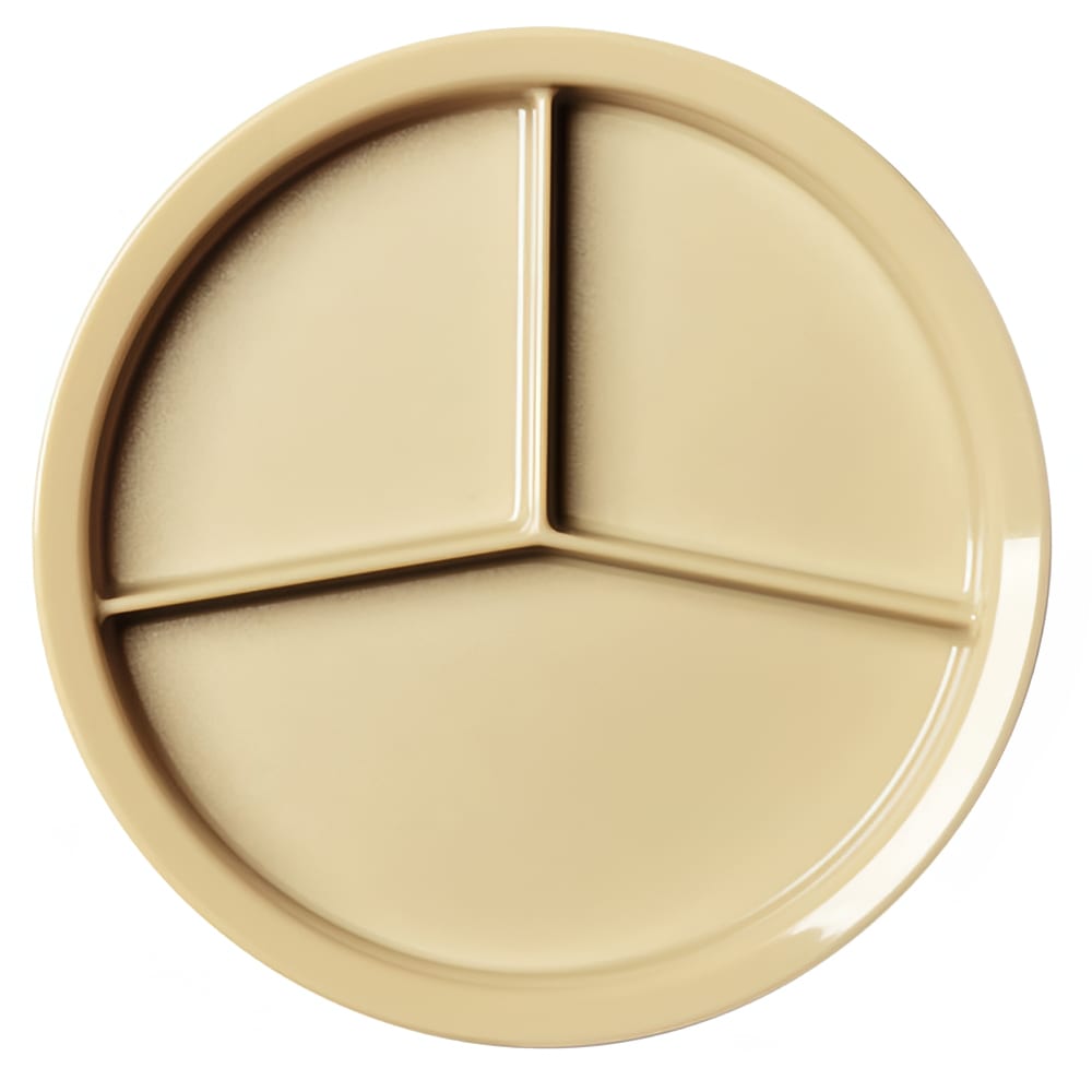 Cambro HK93BCW133 9 1/2" Camwear Heat Keeper Base - 3 Compartment, Beige