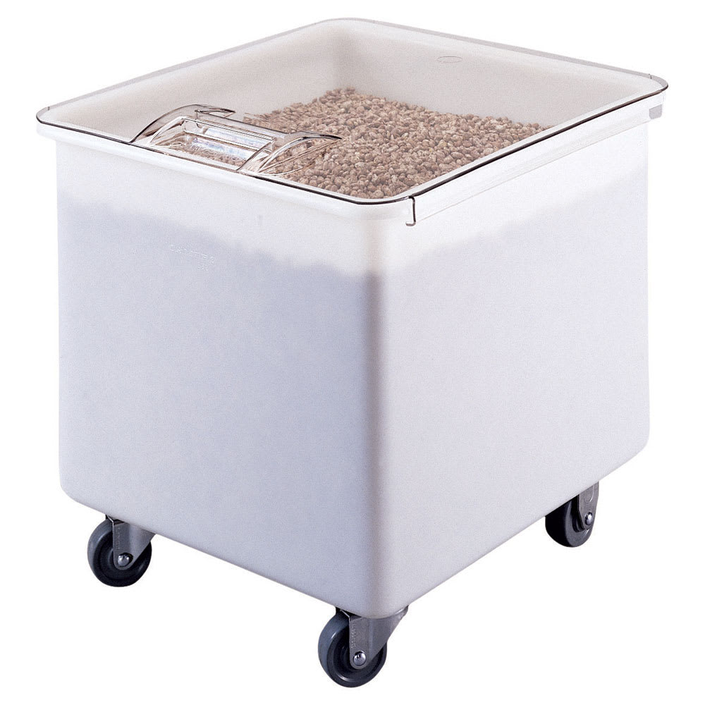 Cambro IB32148 Mobile Ingredient Bin - 32 Gallon Capacity, Clear Cover/White Base