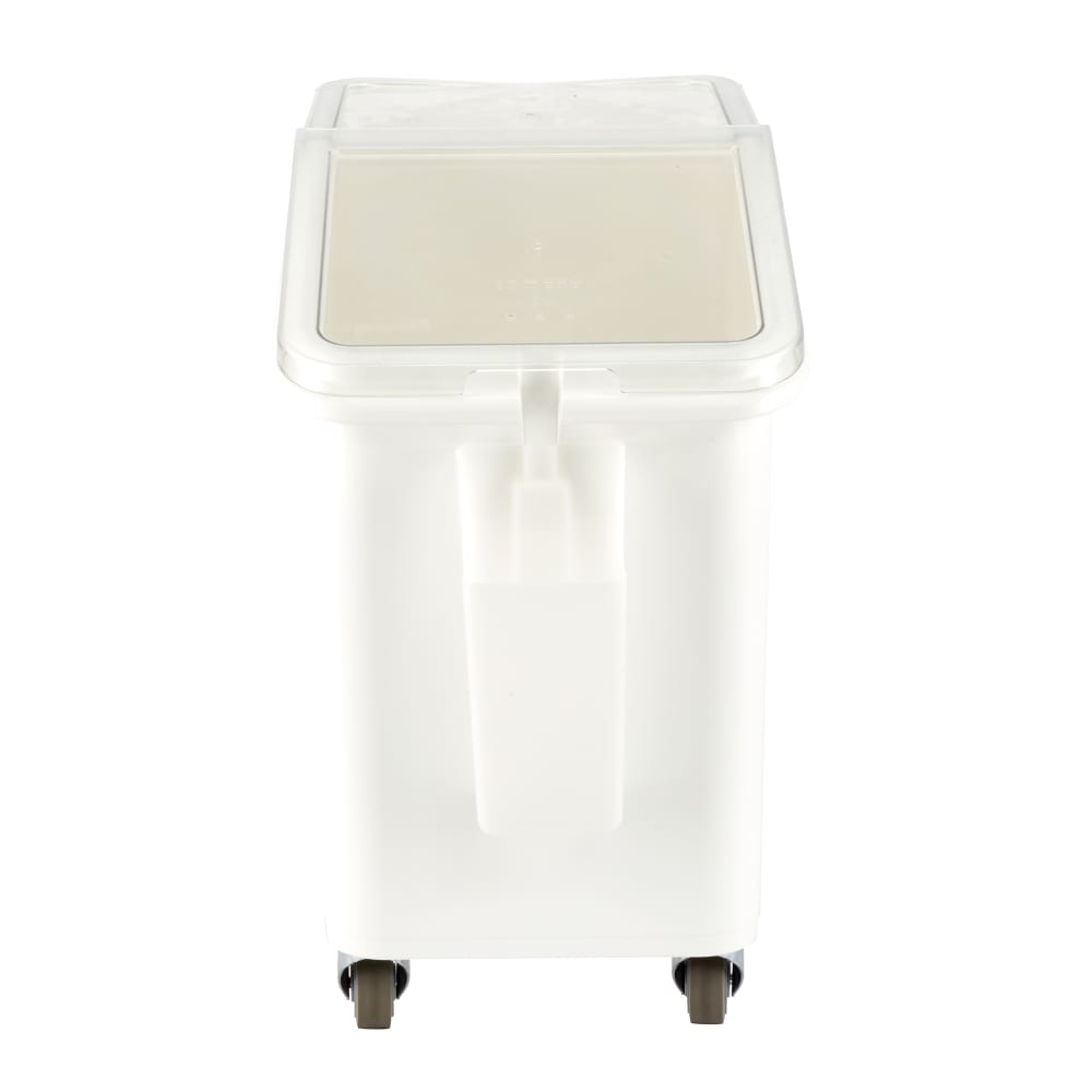 Cambro IBS27148 Mobile Ingredient Bin - 27 Gallon Capacity, Clear Cover/White Base