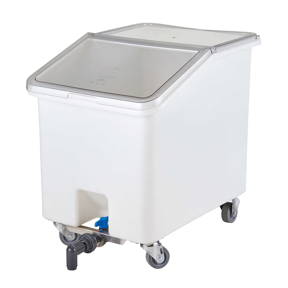 Cambro IBSD37148 Mobile Soak Tank - 37 Gallon Capacity, Clear Cover/White Base