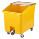 Cambro IBSD37229 Mobile Soak & Brine Tank - 37 Gallon Capacity, Clear Cover/Yellow Base thumbnail 2