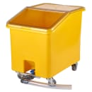 Cambro IBSD37229 Mobile Soak & Brine Tank - 37 Gallon Capacity, Clear Cover/Yellow Base thumbnail 3