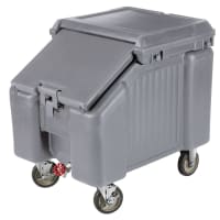 Cambro ICS100L401 100 lb SlidingLid™ Insulated Mobile Ice Caddy - Plastic, Slate Blue thumbnail 4