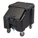 Cambro ICS100L4S110 100 lb SlidingLid™ Insulated Mobile Ice Caddy - Plastic, Black thumbnail 2