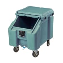 Cambro ICS100L4S401 100 lb SlidingLid™ Insulated Mobile Ice Caddy - Plastic, Slate Blue thumbnail 2