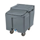 Cambro ICS125L191 125 lb SlidingLid™ Insulated Mobile Ice Caddy - Plastic, Granite Gray thumbnail 2