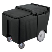 Cambro ICS175LB131 175 lb SlidingLid™ Insulated Mobile Ice Caddy - Plastic, Dark Brown thumbnail 2