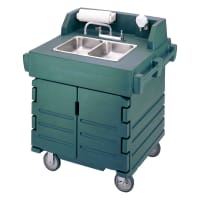 Cambro KSC402192 45 1/2"H Portable Sink Cart w/ (2) 4"D Bowls, Hot Water thumbnail 4