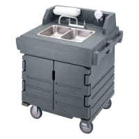 Cambro KSC402519 45 1/2"H Portable Sink Cart w/ (2) 4"D Bowls, Hot Water thumbnail 5
