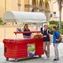 Cambro KVC854C158 Kiosk Type Food Cart w/ Cover & Lockable Storage, 85 1/8"L x 33 1/2"W x 94"H, Red thumbnail 2