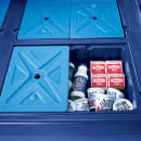 Cambro KVC854C186 Kiosk Type Food Cart w/ Cover & Lockable Storage, 85 1/8"L x 33 1/2"W x 94"H, Blue thumbnail 3