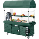 Cambro KVC854C519 Kiosk Type Food Cart w/ Cover & Lockable Storage, 85 1/8"L x 33 1/2"W x 94"H, Green thumbnail 2