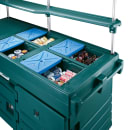 Cambro KVC854C519 Kiosk Type Food Cart w/ Cover & Lockable Storage, 85 1/8"L x 33 1/2"W x 94"H, Green thumbnail 5