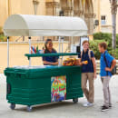 Cambro KVC854C519 Kiosk Type Food Cart w/ Cover & Lockable Storage, 85 1/8"L x 33 1/2"W x 94"H, Green thumbnail 8