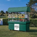 Cambro KVC854C519 Kiosk Type Food Cart w/ Cover & Lockable Storage, 85 1/8"L x 33 1/2"W x 94"H, Green thumbnail 9