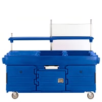 Cambro KVC856192 Kiosk Type Food Cart w/ Lockable Storage, 85 1/8"L x 33 1/2"W x 70 1/2"H, Green thumbnail 4