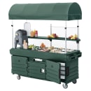 Cambro KVC856C519 85 1/8" CamKiosk® Food Cart w/ (6) Full Size Food Pan Capacity, Kentucky Green thumbnail 2