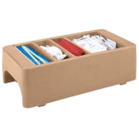 Cambro LCDCH110 Condiment Organizer w/ (4) Bins - Black thumbnail 5