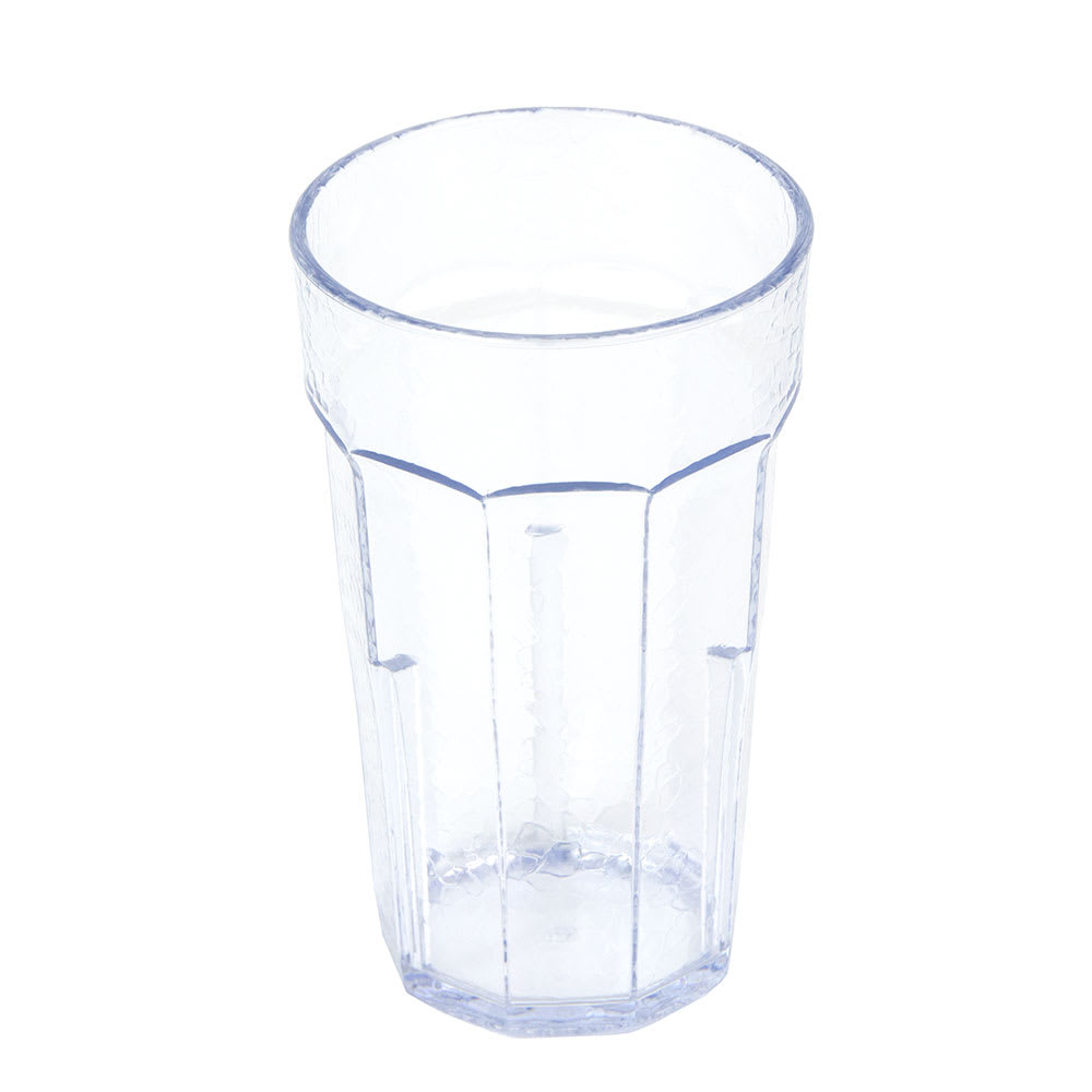 Cambro LT10152 10 oz Clear Hammered Plastic Tumbler