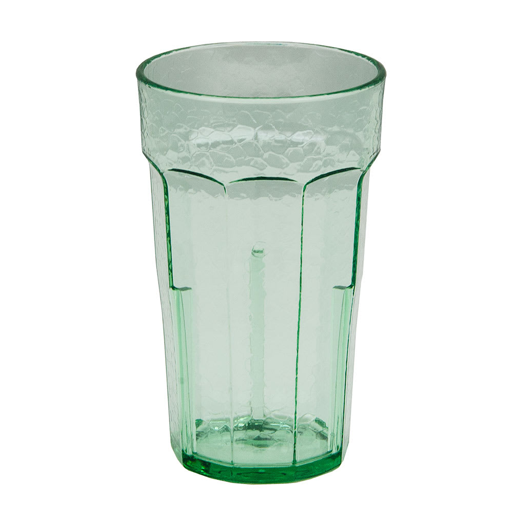 Cambro LT10427 10 oz Spanish Green Hammered Plastic Tumbler