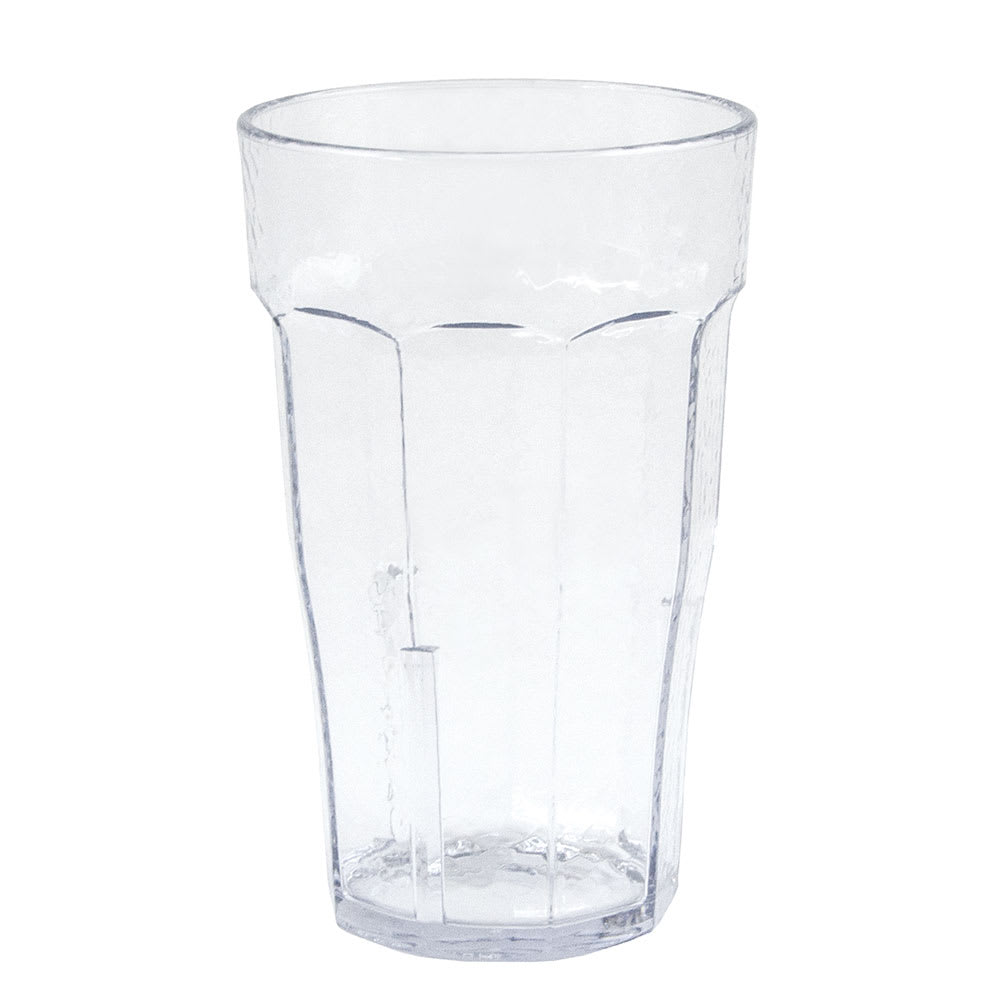 Cambro LT12152 12 oz Clear Hammered Plastic Tumbler