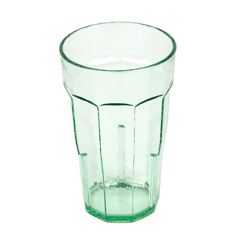 Cambro LT12427 12 oz Spanish Green Hammered Plastic Tumbler