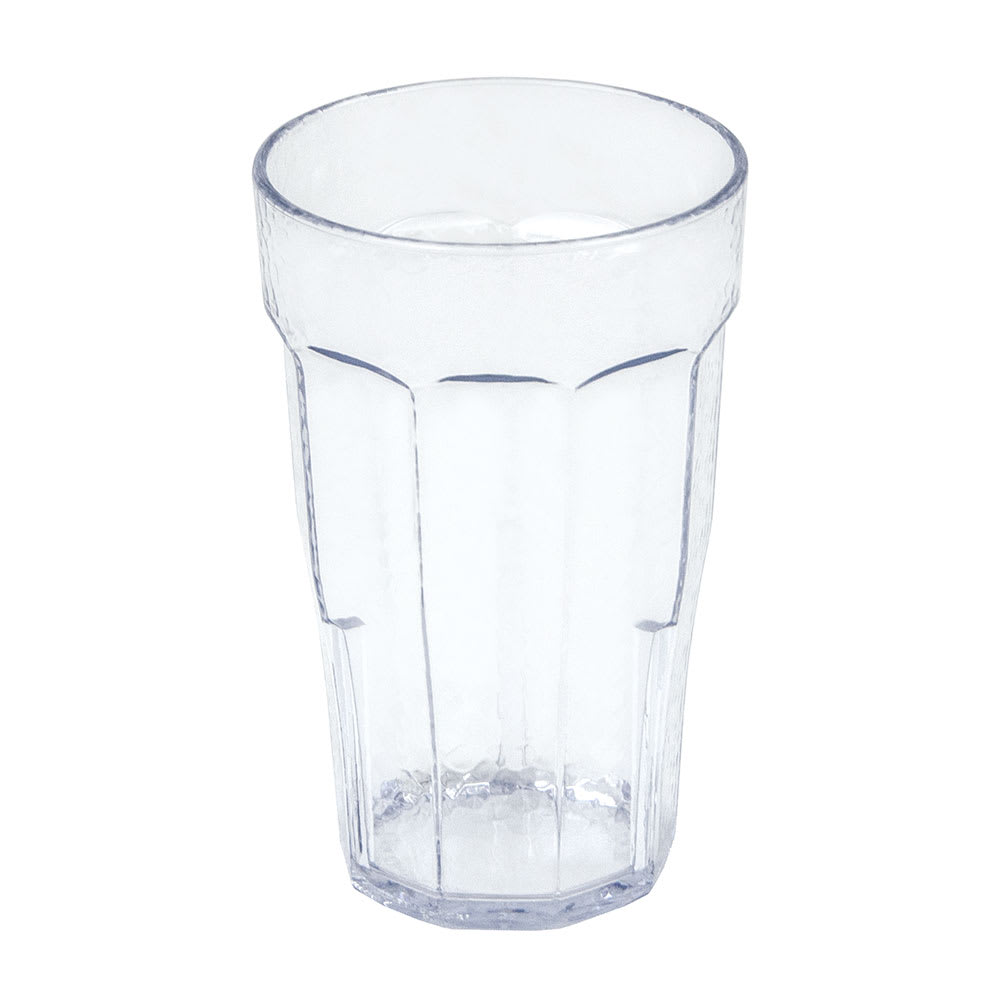 Cambro LT14152 14 oz Clear Hammered Plastic Tumbler