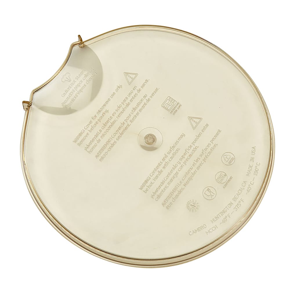 Cambro MCCH150 Cover for 2 qt & 4 qt High Heat Measuring Cups - Plastic, Amber