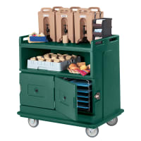 Cambro MDC24191 44 1/2" Polymer Beverage Service Cart, 30"D x 44"H, Gray thumbnail 2
