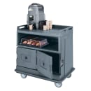 Cambro MDC24F191 44 1/2" Polymer Beverage Service Cart, 30"D x 44"H, Gray thumbnail 2