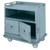 Cambro MDC24F191 44 1/2" Polymer Beverage Service Cart, 30"D x 44"H, Gray thumbnail 3