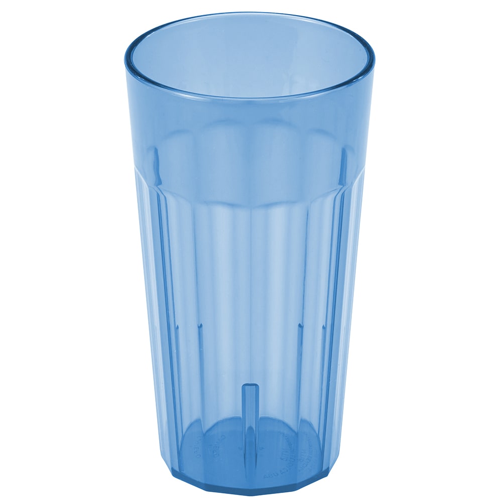 Cambro NT20401 22 oz Slate Blue Fluted Plastic Tumbler