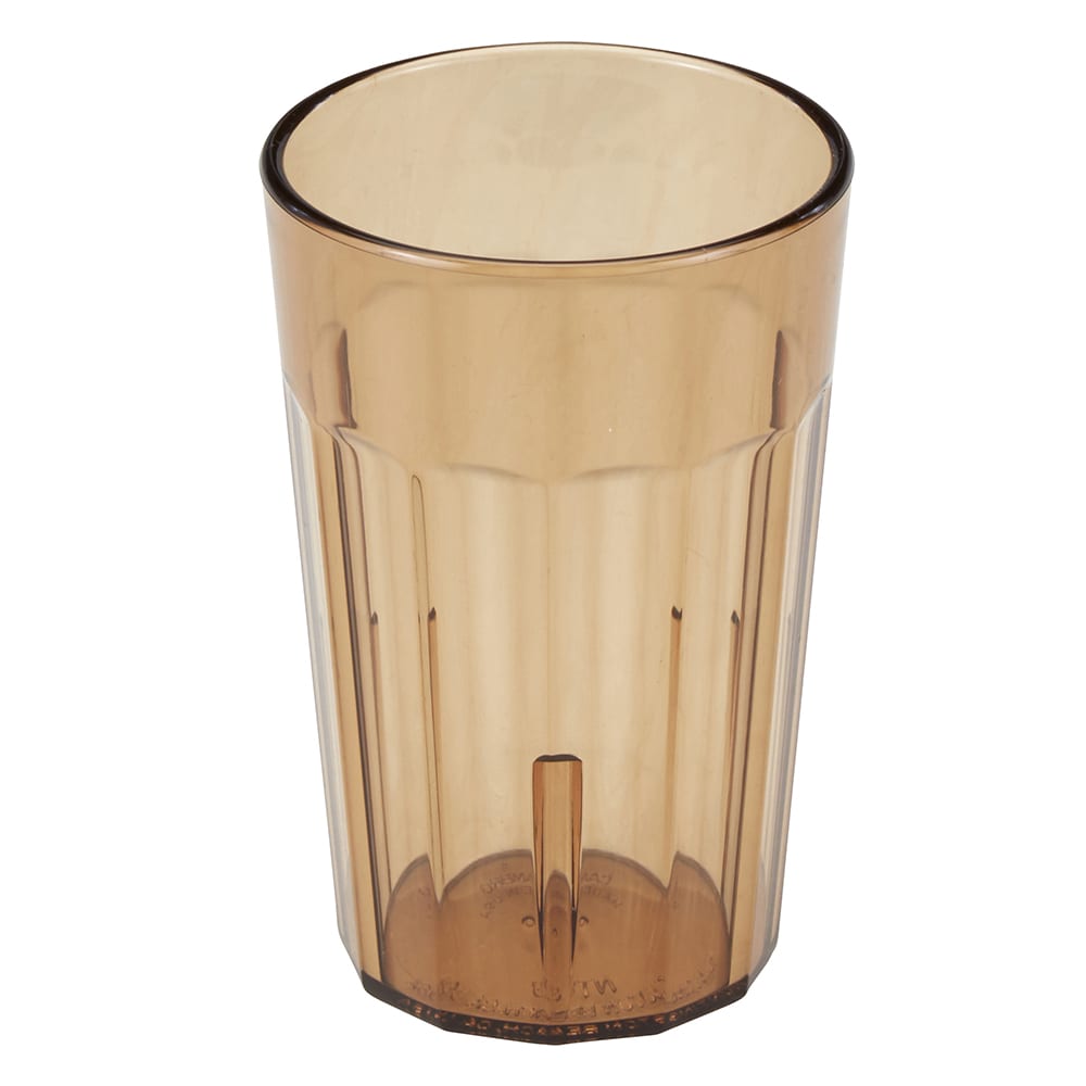 Cambro NT8153 8 oz Amber Fluted Plastic Tumbler