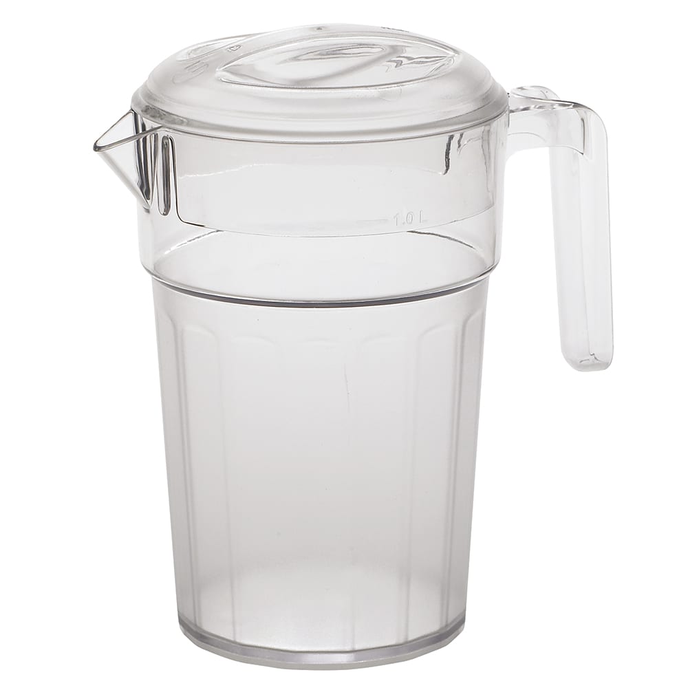 Cambro PC34CW135 34 oz Plastic Pitcher w/ Thumb Grip, Frosted
