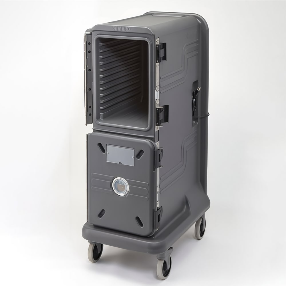 Cambro PCU800HH615 Pro Cart Ultra™ Hot Insulated Food Carrier w/ (8) Pan Capacity, Charcoal Gray, 115v