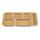 Cambro PS1014161 Plastic Rectangular Tray w/ (6) Compartments, 10" x 14 1/2", Tan thumbnail 4