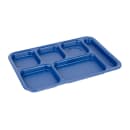 Cambro PS1014186 Plastic Rectangular Tray w/ (6) Compartments, 10" x 14 1/2", Navy Blue thumbnail 3