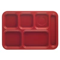 Cambro PS1014186 Plastic Rectangular Tray w/ (6) Compartments, 10" x 14 1/2", Navy Blue thumbnail 6