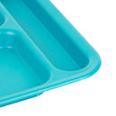 Cambro PS1014414 Plastic Rectangular Tray w/ (6) Compartments, 10" x 14 1/2", Teal thumbnail 4