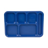 Cambro PS1014416 Plastic Rectangular Tray w/ (6) Compartments, 10" x 14 1/2", Cranberry thumbnail 4