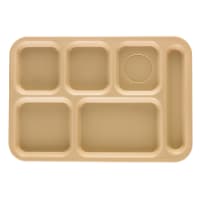 Cambro PS1014416 Plastic Rectangular Tray w/ (6) Compartments, 10" x 14 1/2", Cranberry thumbnail 5