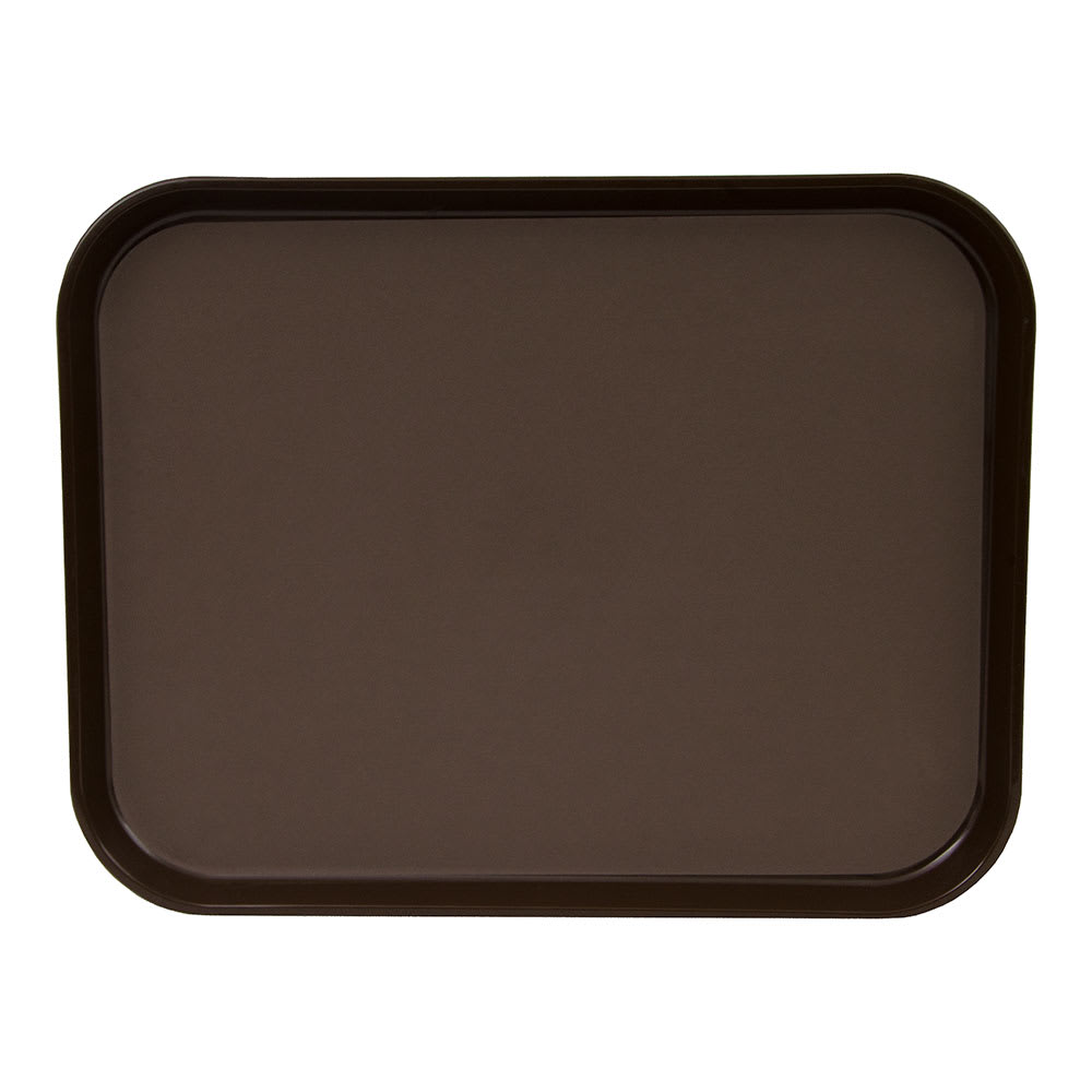 Cambro PT1418167 Rectangular Polytread Tray - 14x18" Brown