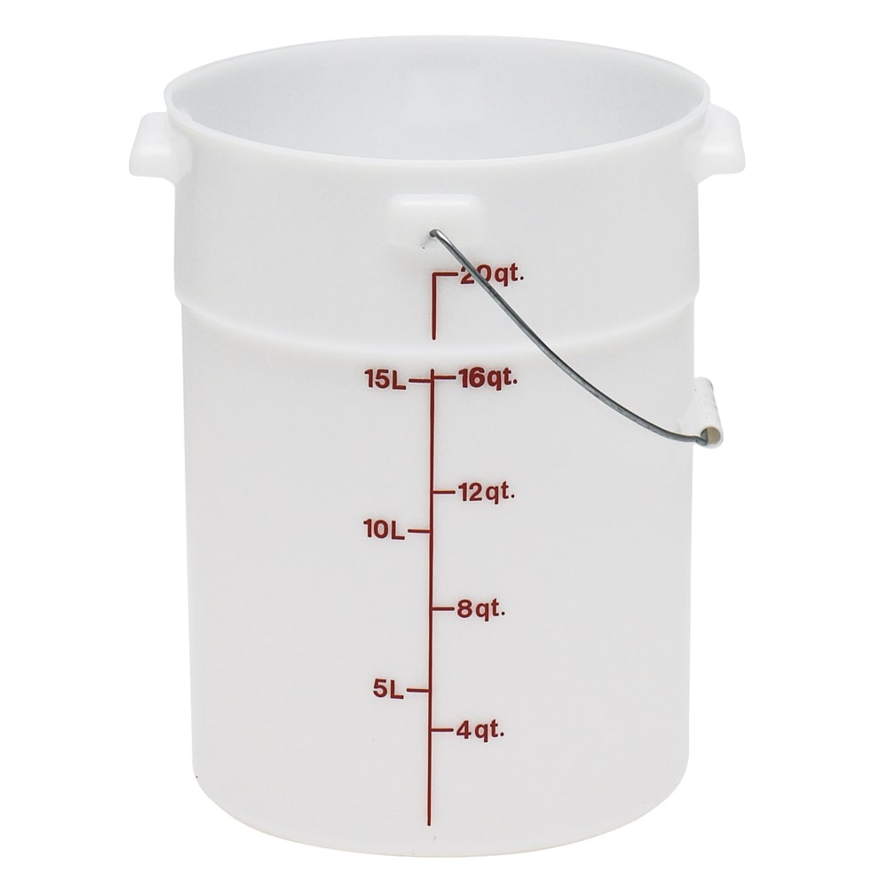 Cambro PWB22148 22 qt Pail with Bail - Natural White